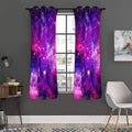 Purple Bursting Galaxy Space Print Grommet Curtain Panels