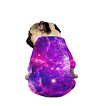 Purple Bursting Galaxy Space Print Dog Zip Up Jacket
