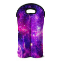 Purple Bursting Galaxy Space Print Double Neoprene Wine Tote