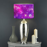 Purple Bursting Galaxy Space Print Drum Lamp Shade