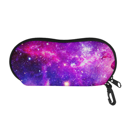 Purple Bursting Galaxy Space Print Glasses Case