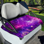 Purple Bursting Galaxy Space Print Golf Cart Seat Cover