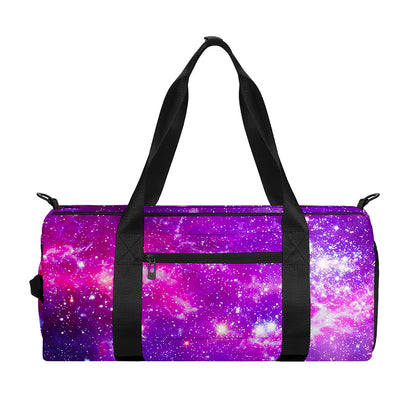 Purple Bursting Galaxy Space Print Gym Bag