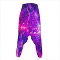 Purple Bursting Galaxy Space Print Hammer Pants