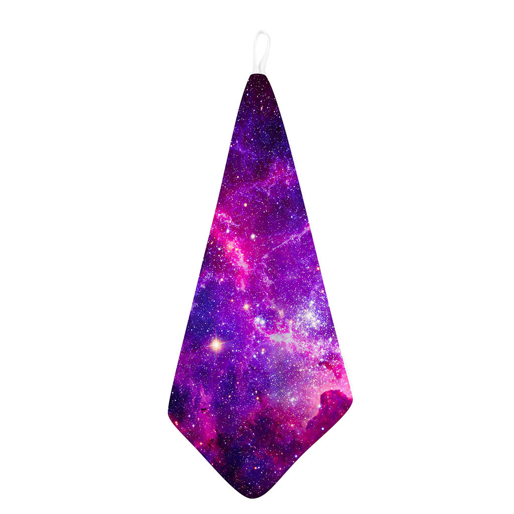 Purple Bursting Galaxy Space Print Hand Towel