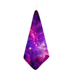 Purple Bursting Galaxy Space Print Hand Towel