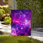 Purple Bursting Galaxy Space Print House Flag