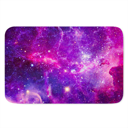 Purple Bursting Galaxy Space Print Indoor Door Mat