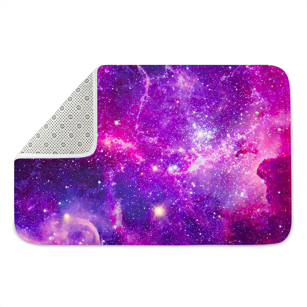 Purple Bursting Galaxy Space Print Indoor Door Mat