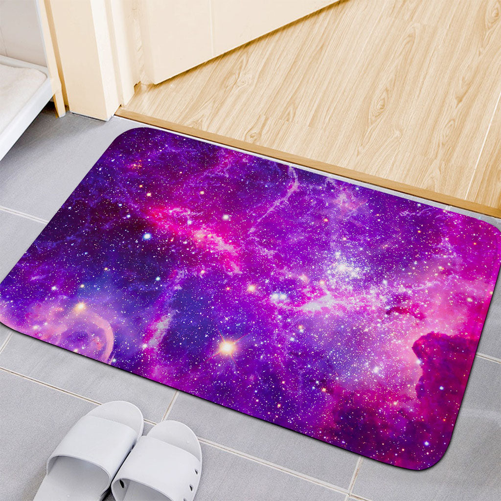 Purple Bursting Galaxy Space Print Indoor Door Mat