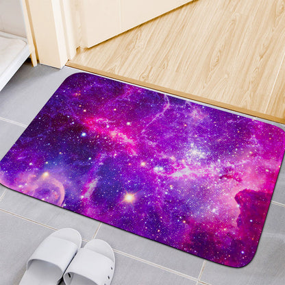 Purple Bursting Galaxy Space Print Indoor Door Mat