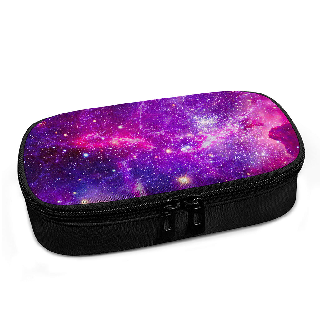 Purple Bursting Galaxy Space Print Insulin Cooler Travel Case
