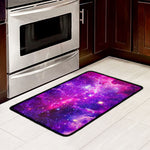 Purple Bursting Galaxy Space Print Kitchen Mat