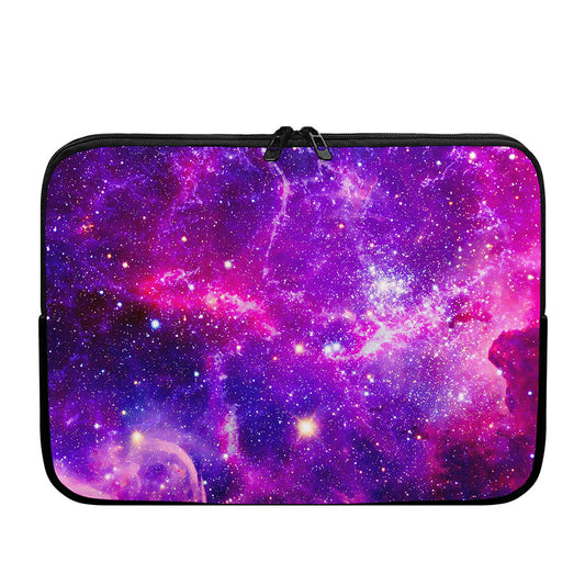Purple Bursting Galaxy Space Print Laptop Sleeve