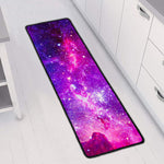 Purple Bursting Galaxy Space Print Long Kitchen Mat