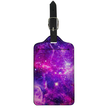 Purple Bursting Galaxy Space Print Luggage Tag