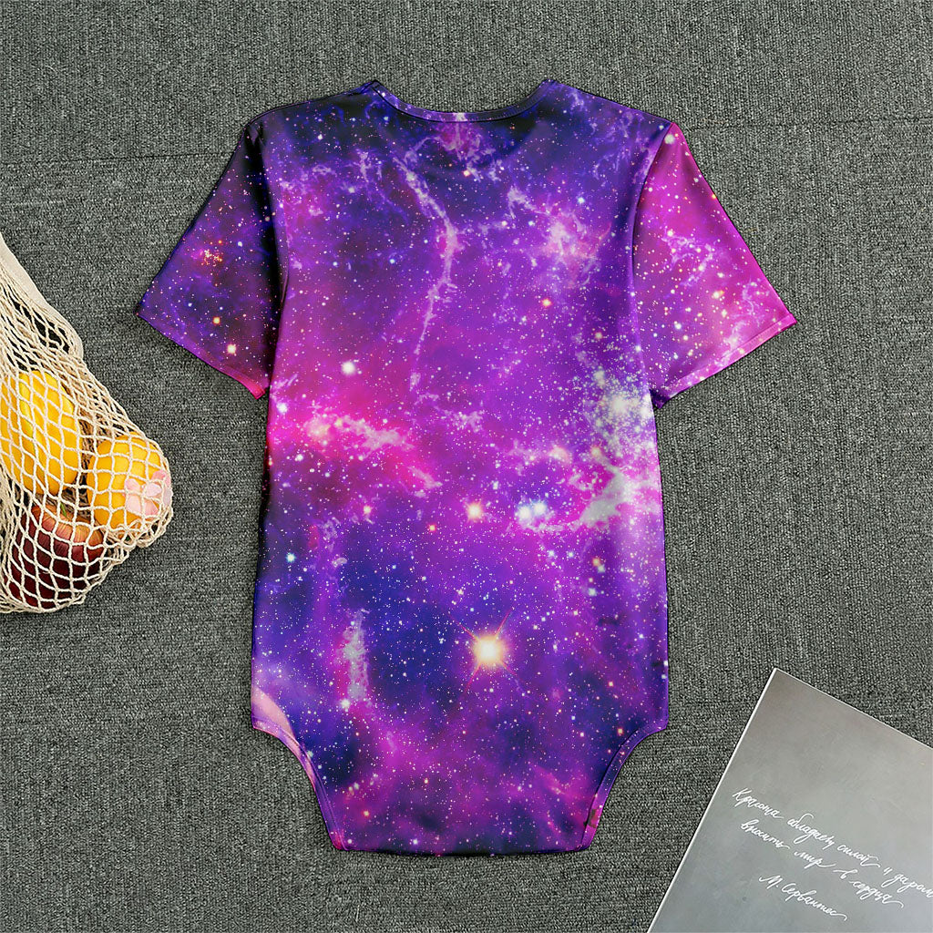 Purple Bursting Galaxy Space Print Men's Bodysuit