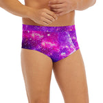 Purple Bursting Galaxy Space Print Men's Briefs