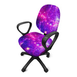 Purple Bursting Galaxy Space Print Office Chair Cover