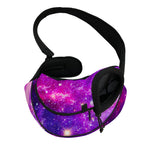 Purple Bursting Galaxy Space Print Pet Sling Carrier