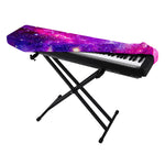 Purple Bursting Galaxy Space Print Piano Keyboard Cover