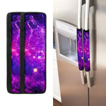 Purple Bursting Galaxy Space Print Refrigerator Handle Covers