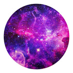 Purple Bursting Galaxy Space Print Round Blanket