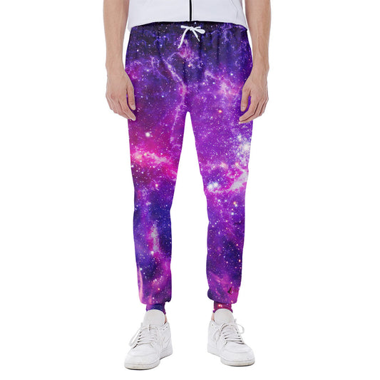 Purple Bursting Galaxy Space Print Scuba Joggers
