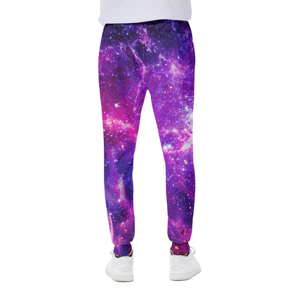 Purple Bursting Galaxy Space Print Scuba Joggers