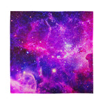 Purple Bursting Galaxy Space Print Silk Bandana