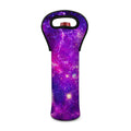 Purple Bursting Galaxy Space Print Single Neoprene Wine Tote