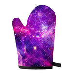 Purple Bursting Galaxy Space Print Single Oven Mitt
