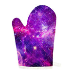 Purple Bursting Galaxy Space Print Single Oven Mitt