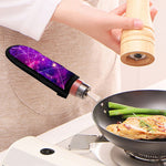 Purple Bursting Galaxy Space Print Skillet Handle Cover