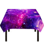 Purple Bursting Galaxy Space Print Tablecloth