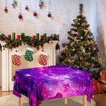 Purple Bursting Galaxy Space Print Tablecloth