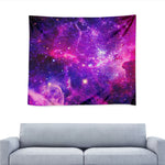 Purple Bursting Galaxy Space Print Tapestry