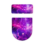 Purple Bursting Galaxy Space Print Toilet Lid And Tank Cover Set