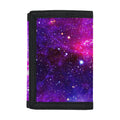 Purple Bursting Galaxy Space Print Trifold Wallet