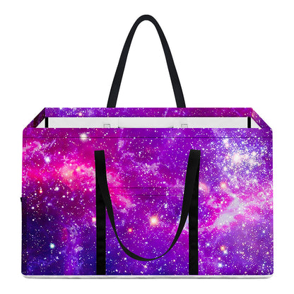 Purple Bursting Galaxy Space Print Utility Tote Bag