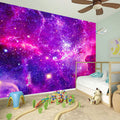 Purple Bursting Galaxy Space Print Wall Sticker