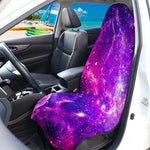 Purple Bursting Galaxy Space Print Waterproof Car Seat Cover