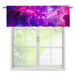 Purple Bursting Galaxy Space Print Window Valance