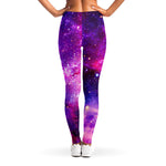 Purple Bursting Galaxy Space Print Women's Leggings