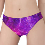 Purple Bursting Galaxy Space Print Women's Panties