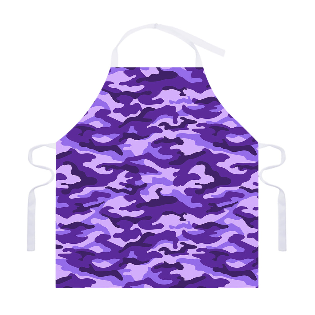Purple Camouflage Print Adjustable Apron