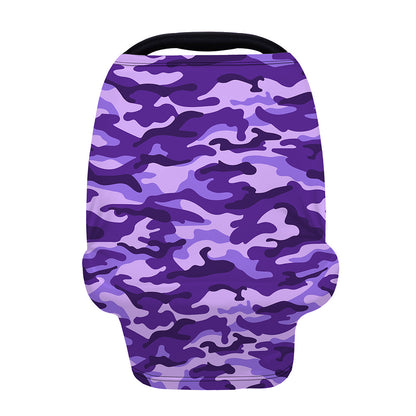 Purple Camouflage Print Baby Seat Cover