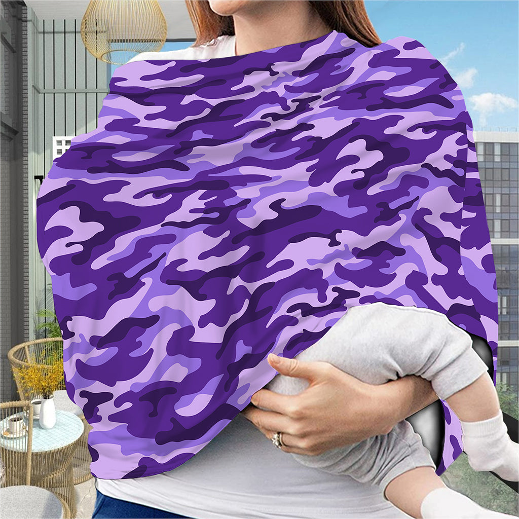 Purple Camouflage Print Baby Seat Cover