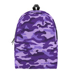 Purple Camouflage Print Backpack