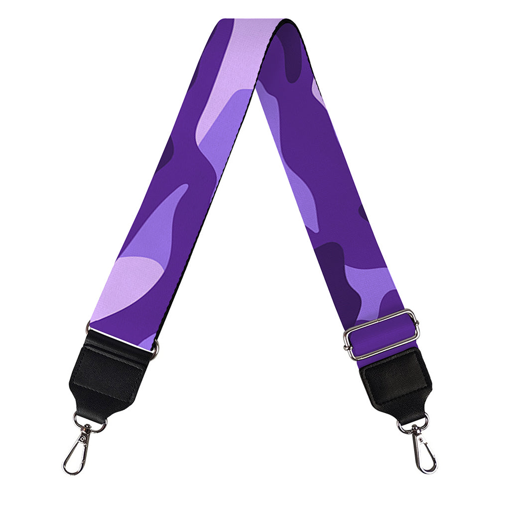 Purple Camouflage Print Bag Strap